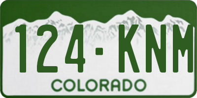 CO license plate 124KNM