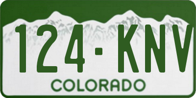 CO license plate 124KNV