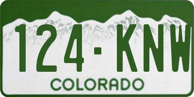 CO license plate 124KNW