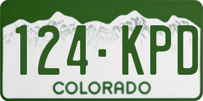 CO license plate 124KPD