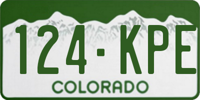 CO license plate 124KPE