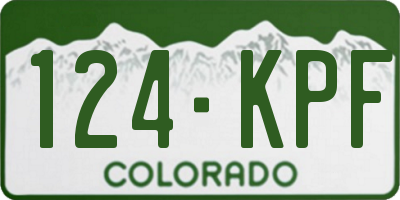 CO license plate 124KPF