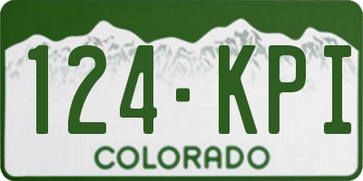 CO license plate 124KPI