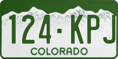CO license plate 124KPJ