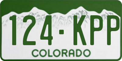 CO license plate 124KPP