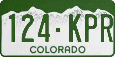 CO license plate 124KPR