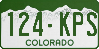 CO license plate 124KPS