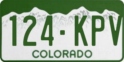 CO license plate 124KPV