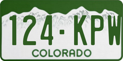 CO license plate 124KPW