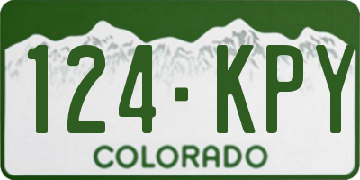 CO license plate 124KPY