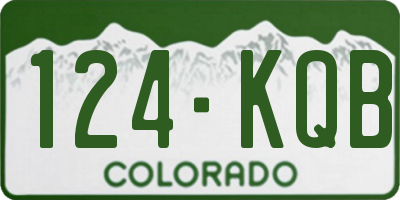 CO license plate 124KQB