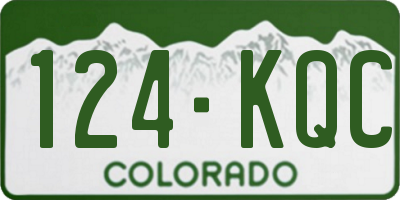 CO license plate 124KQC