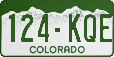 CO license plate 124KQE