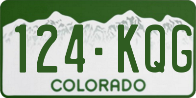 CO license plate 124KQG