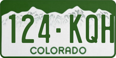 CO license plate 124KQH
