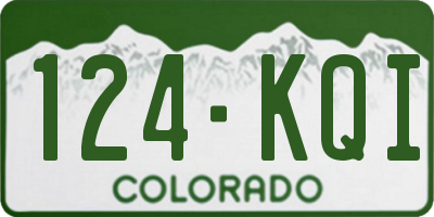 CO license plate 124KQI