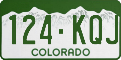 CO license plate 124KQJ