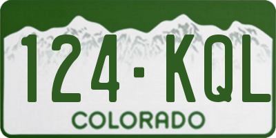 CO license plate 124KQL