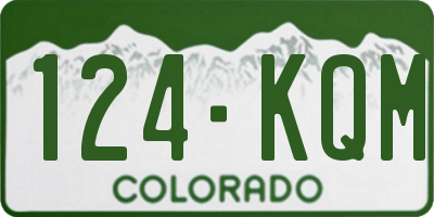 CO license plate 124KQM