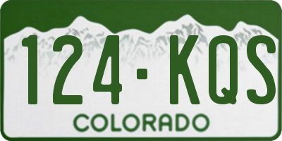 CO license plate 124KQS