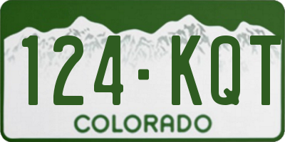CO license plate 124KQT