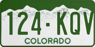 CO license plate 124KQV