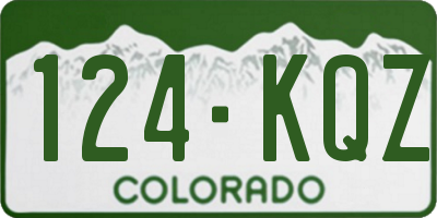 CO license plate 124KQZ