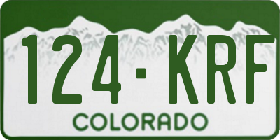 CO license plate 124KRF