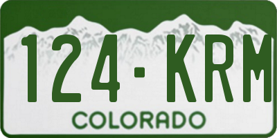 CO license plate 124KRM