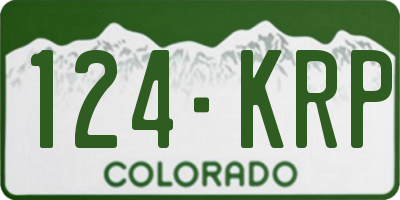 CO license plate 124KRP