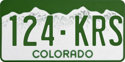 CO license plate 124KRS