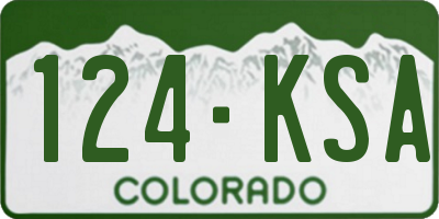 CO license plate 124KSA
