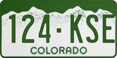 CO license plate 124KSE