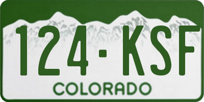 CO license plate 124KSF
