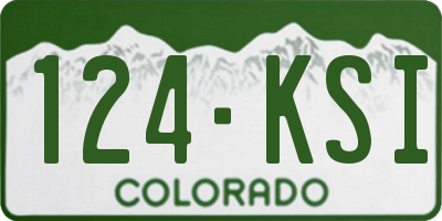 CO license plate 124KSI