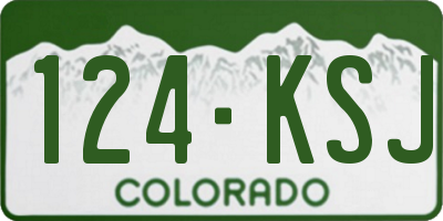 CO license plate 124KSJ
