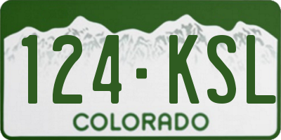 CO license plate 124KSL