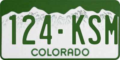 CO license plate 124KSM