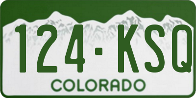 CO license plate 124KSQ