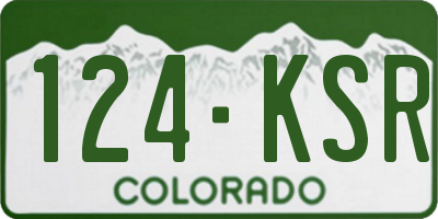 CO license plate 124KSR