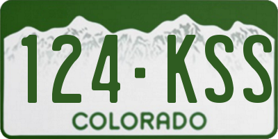 CO license plate 124KSS