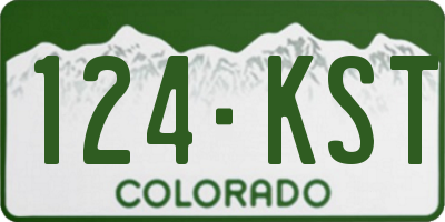 CO license plate 124KST