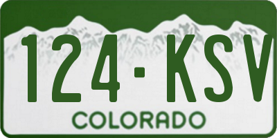 CO license plate 124KSV