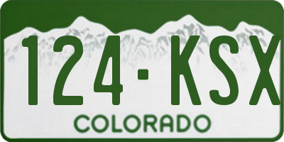 CO license plate 124KSX