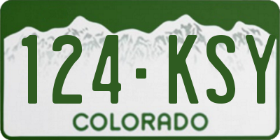 CO license plate 124KSY