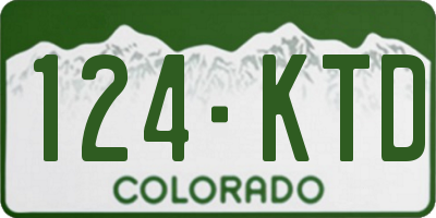 CO license plate 124KTD
