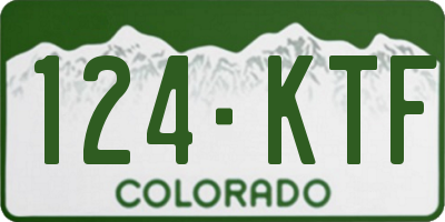 CO license plate 124KTF