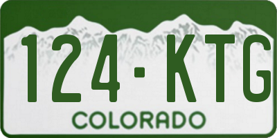 CO license plate 124KTG