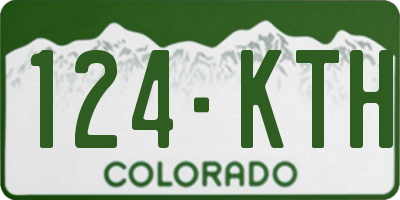 CO license plate 124KTH