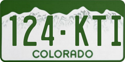 CO license plate 124KTI
